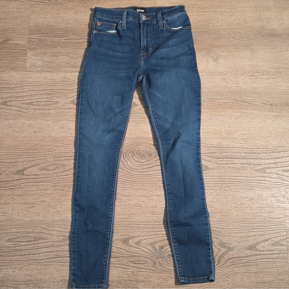 Hudson Women's Skinny Jeans Blue Medium Wash Slim Fit 5-Pocket Denim Size 24